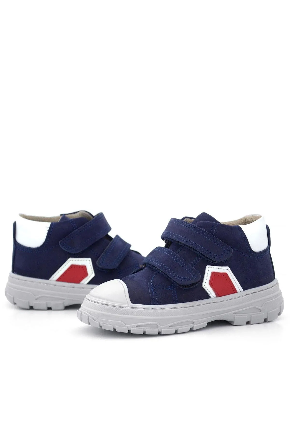 Tails Hakiki Deri Lacivert Kırmızı Cırtlı Çocuk Spor Bot