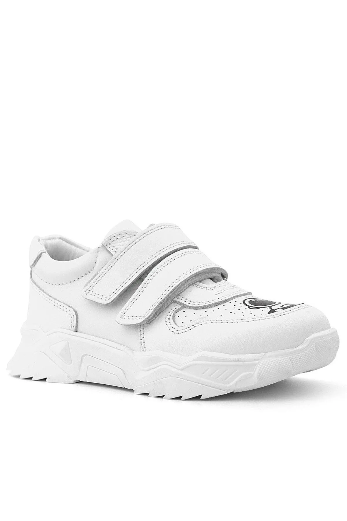 Tbons Özel Tasarım Hakiki Deri Beyaz Kız Çocuk Sneakers Ayakkabı