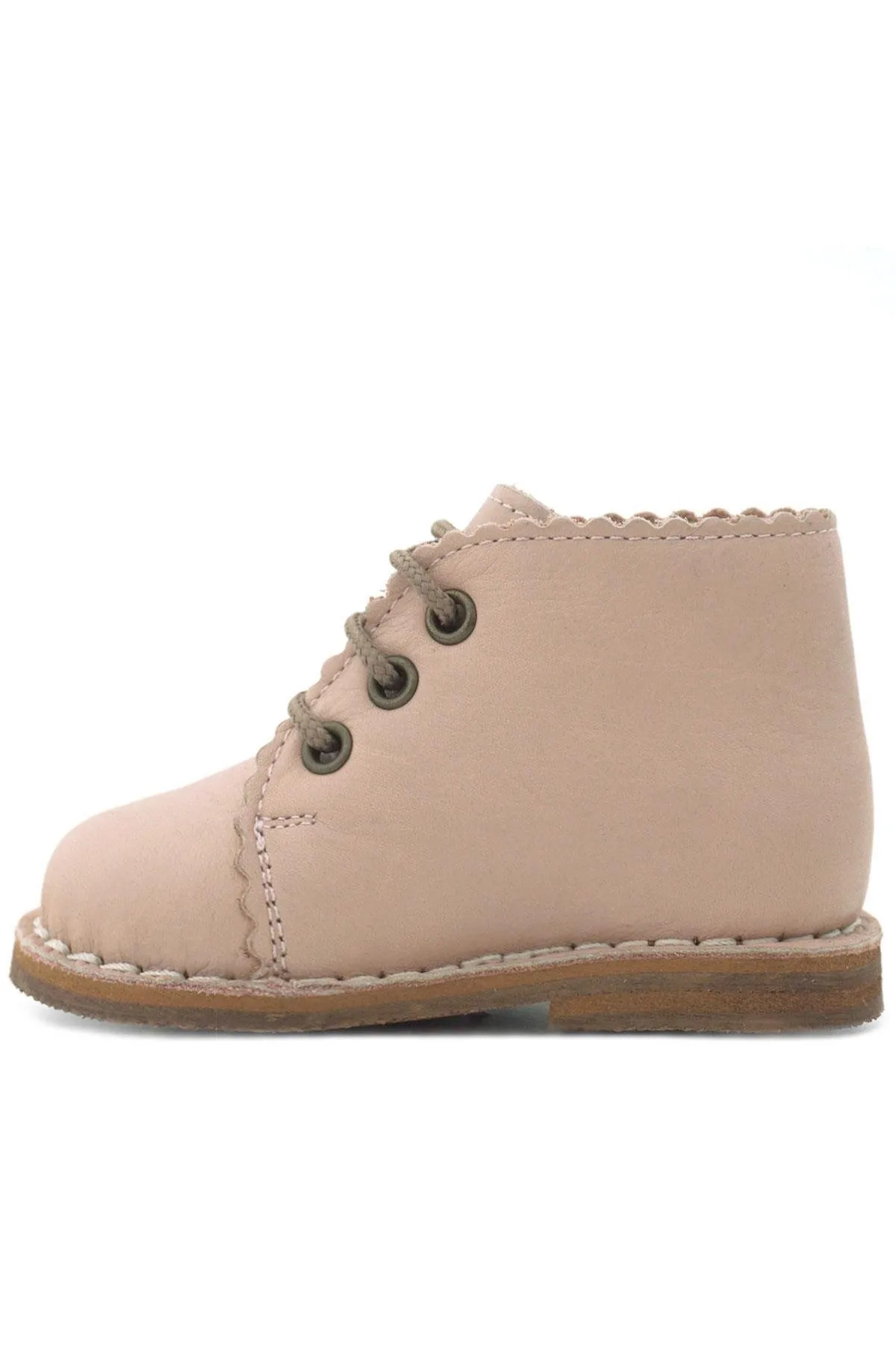 Tbons Özel Tasarım Handmade Hakiki Deri Pudra Kız Bebek Bot