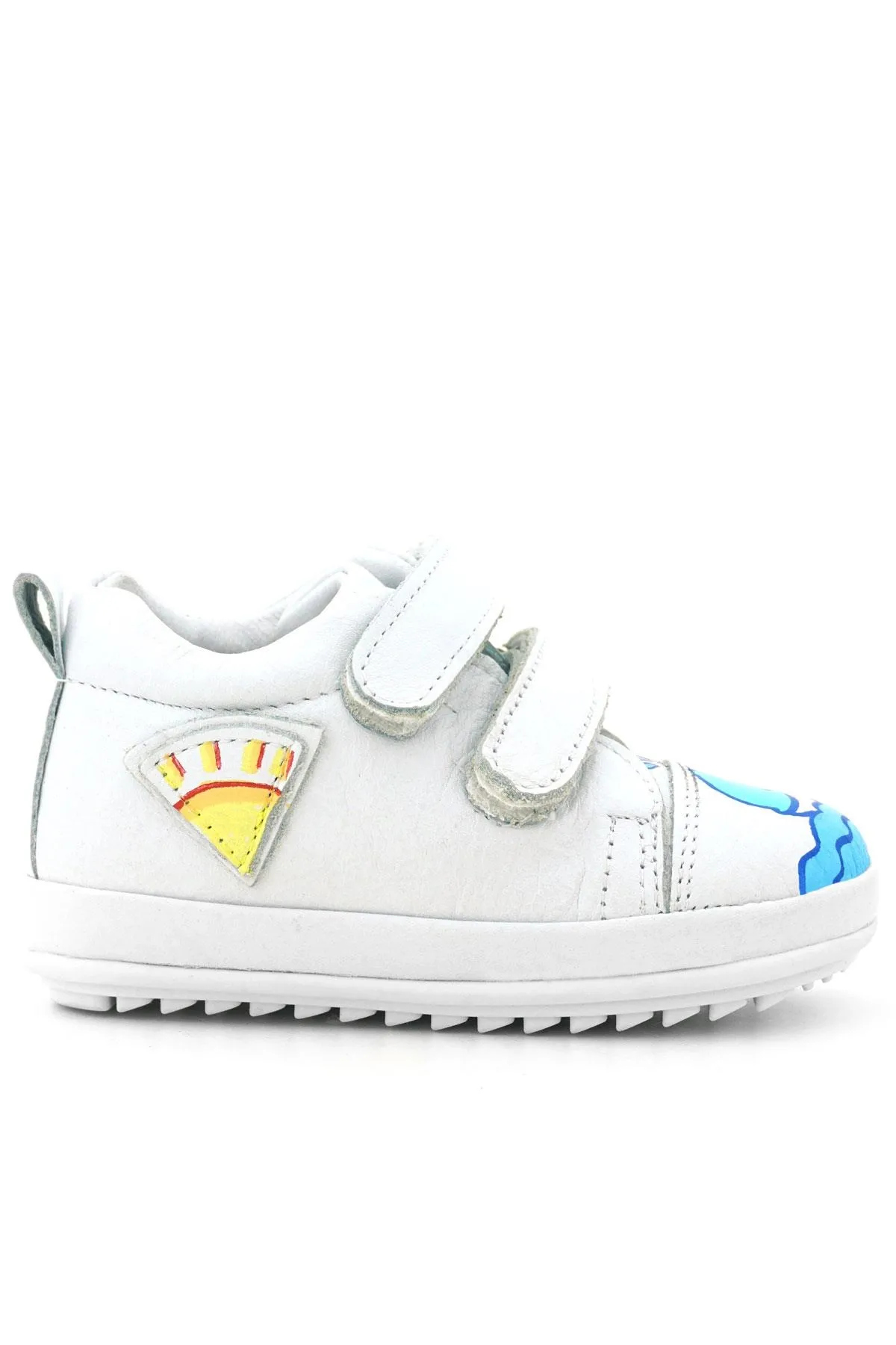 Tbons Özel Tasarım Scrat Hakiki Deri Beyaz İlk Adım Ayakkabısı