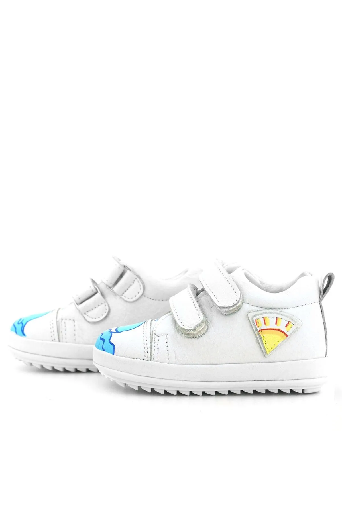 Tbons Özel Tasarım Scrat Hakiki Deri Beyaz İlk Adım Ayakkabısı