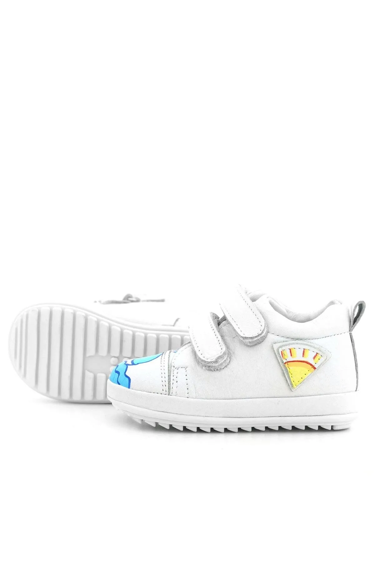 Tbons Özel Tasarım Scrat Hakiki Deri Beyaz İlk Adım Ayakkabısı