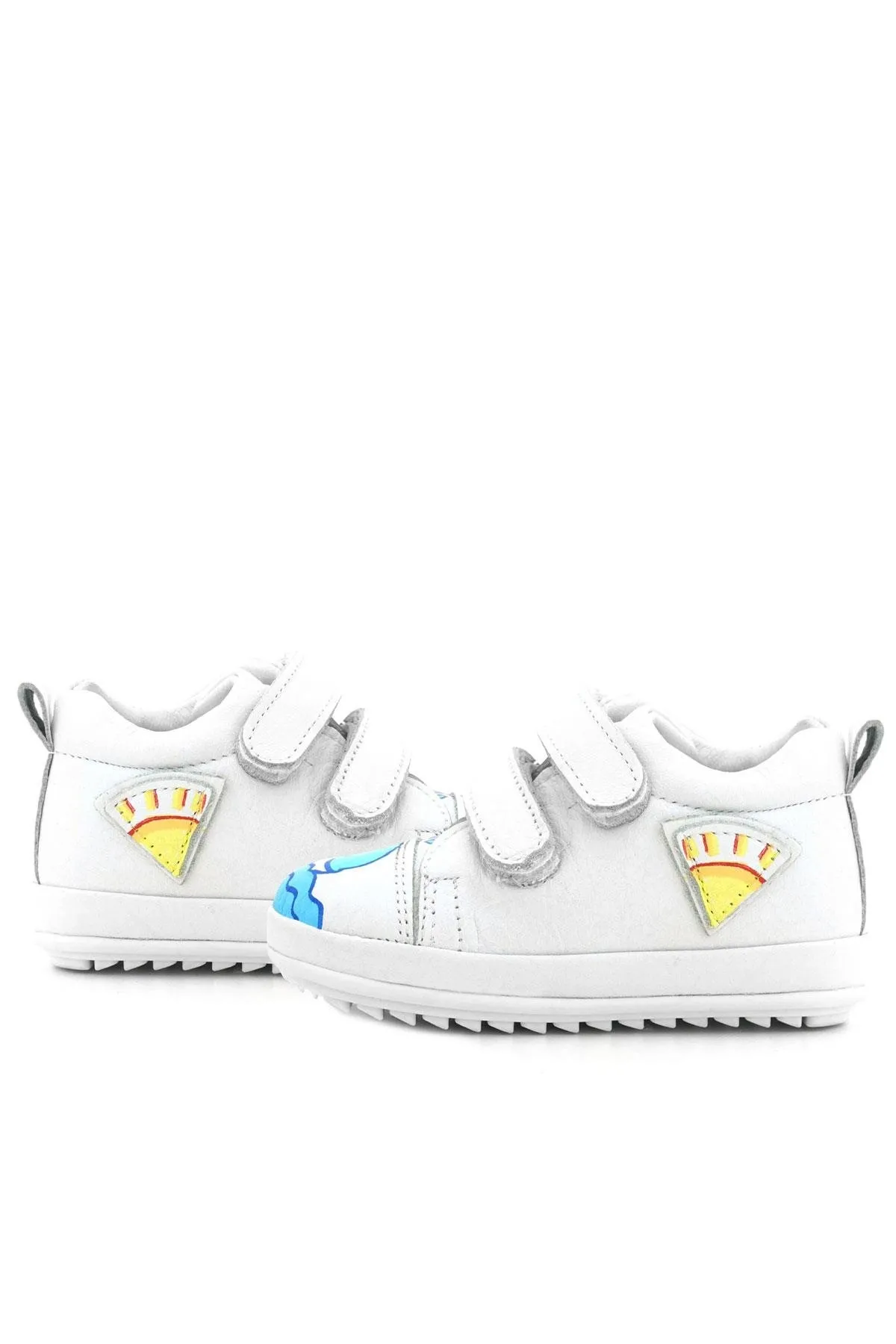 Tbons Özel Tasarım Scrat Hakiki Deri Beyaz İlk Adım Ayakkabısı