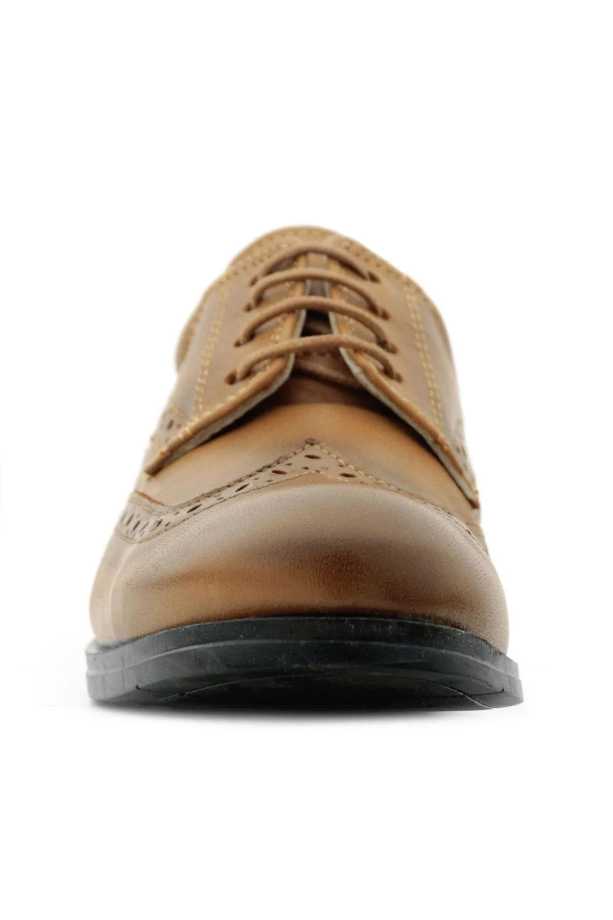 Titan Hakiki Deri Açık Taba Klasik Erkek Çocuk Ayakkabısı