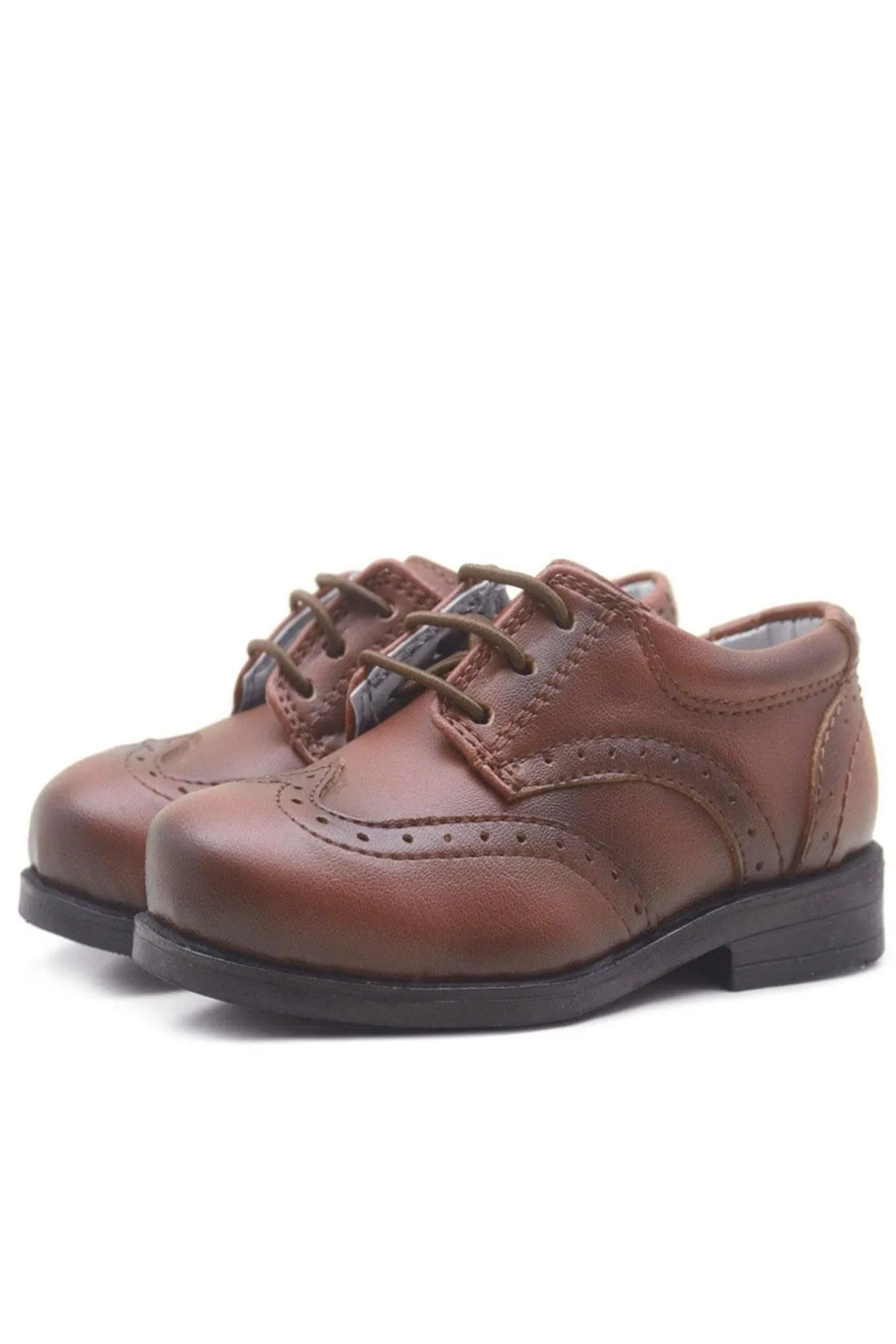 Titan Kahverengi Bağcıklı Klasik Erkek Bebek Ayakkabı