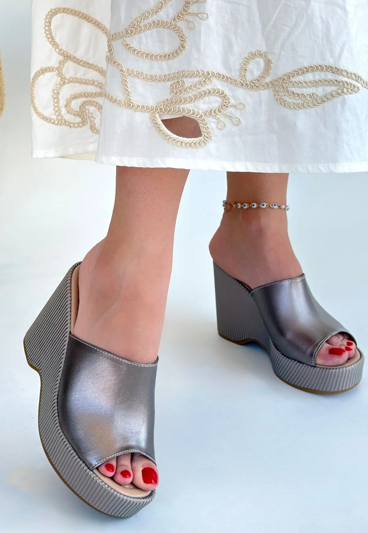 Tlay Platin Cilt Dolgu Topuk Terlik