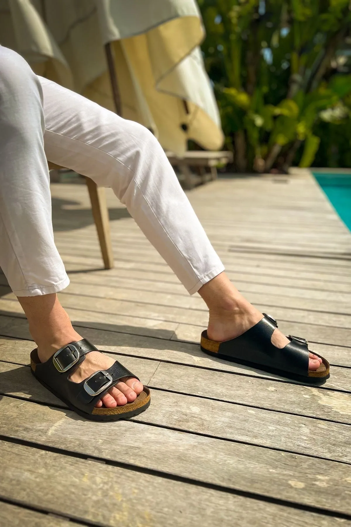 Trl001 - Zenalook Deri Terlik Sıyah