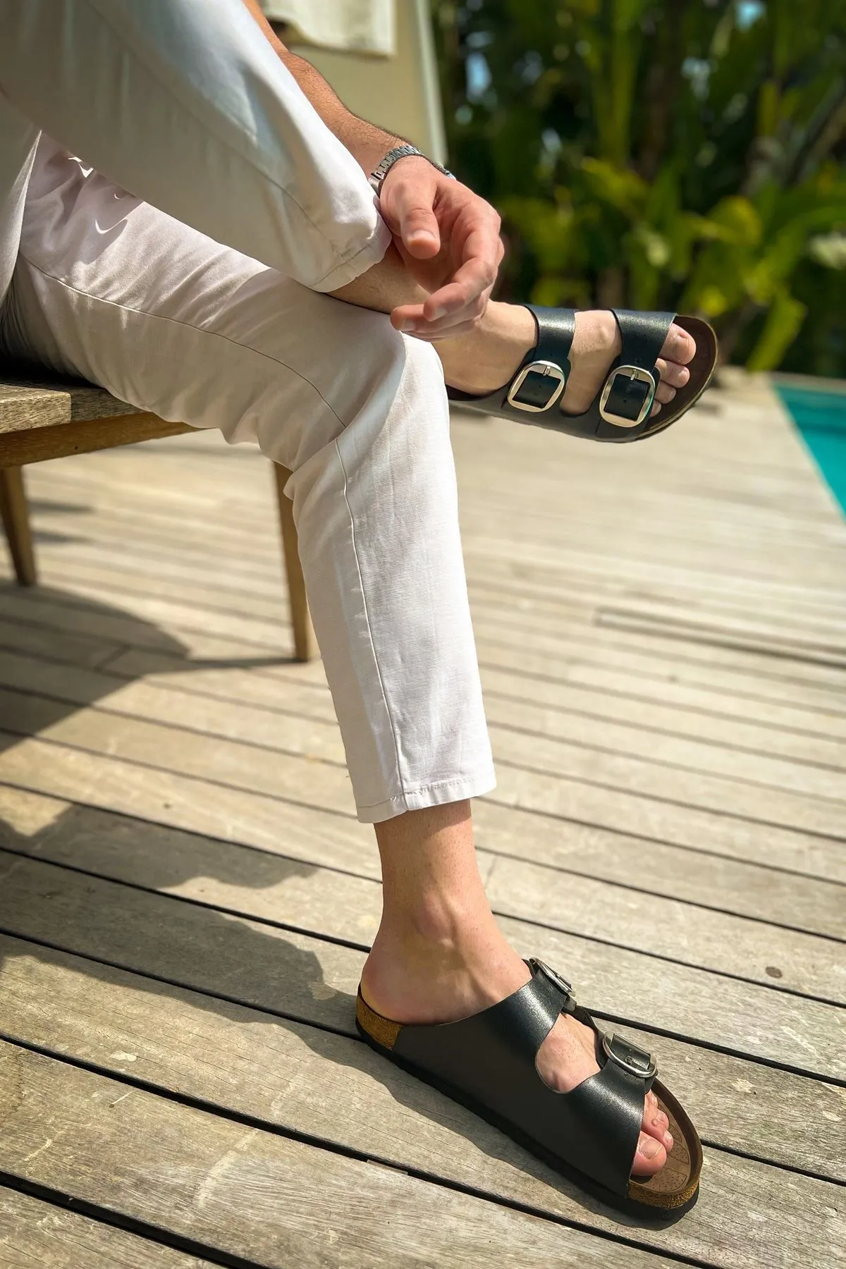 Trl001 - Zenalook Deri Terlik Sıyah