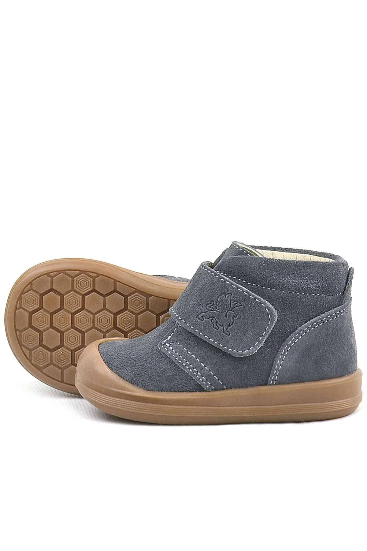Yoohoo Hakiki Deri Füme Cırtlı Unisex Bebek Bot