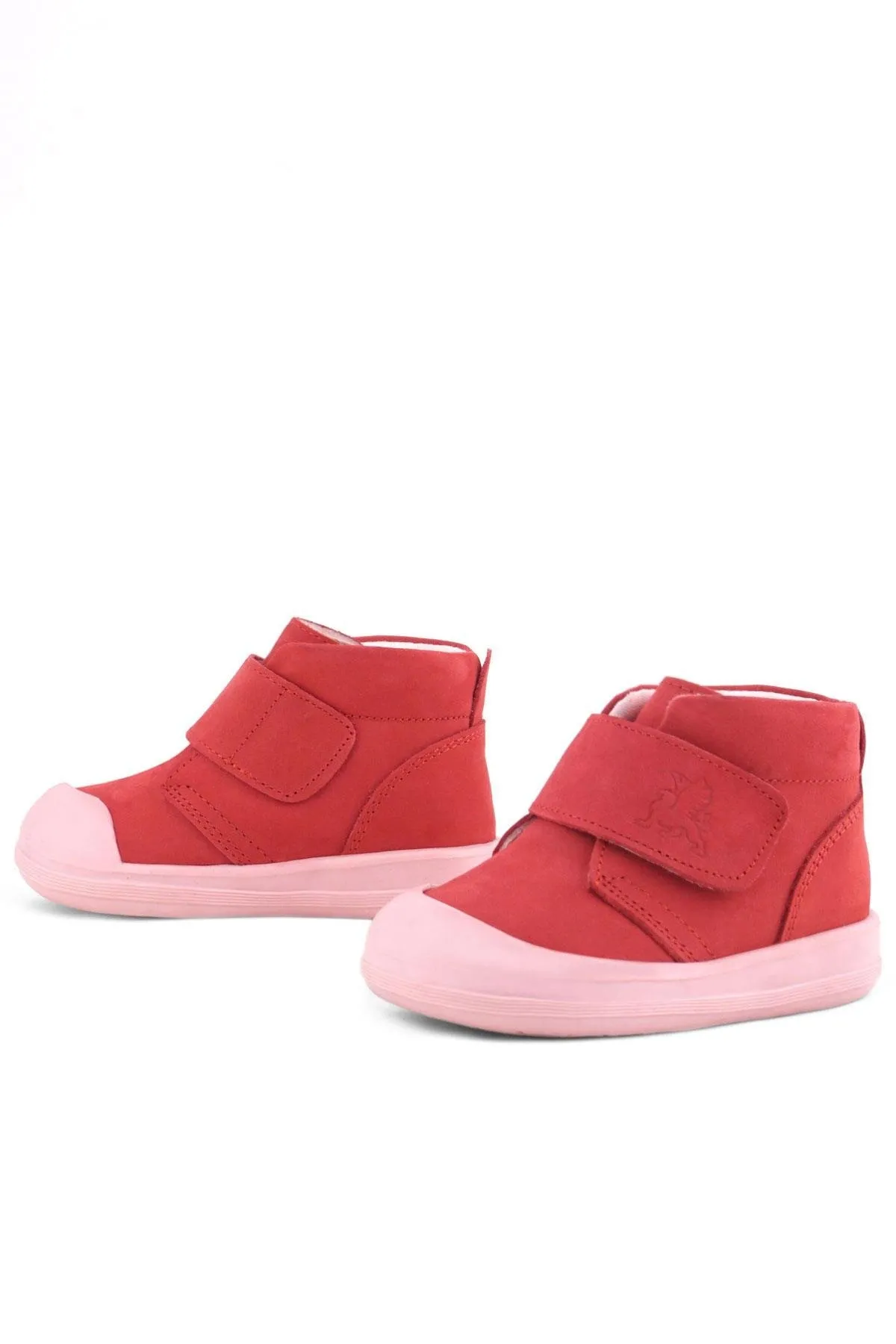 Yoohoo Hakiki Deri Nar Çiçeği Pembe Cırtlı Kız Bebek Bot