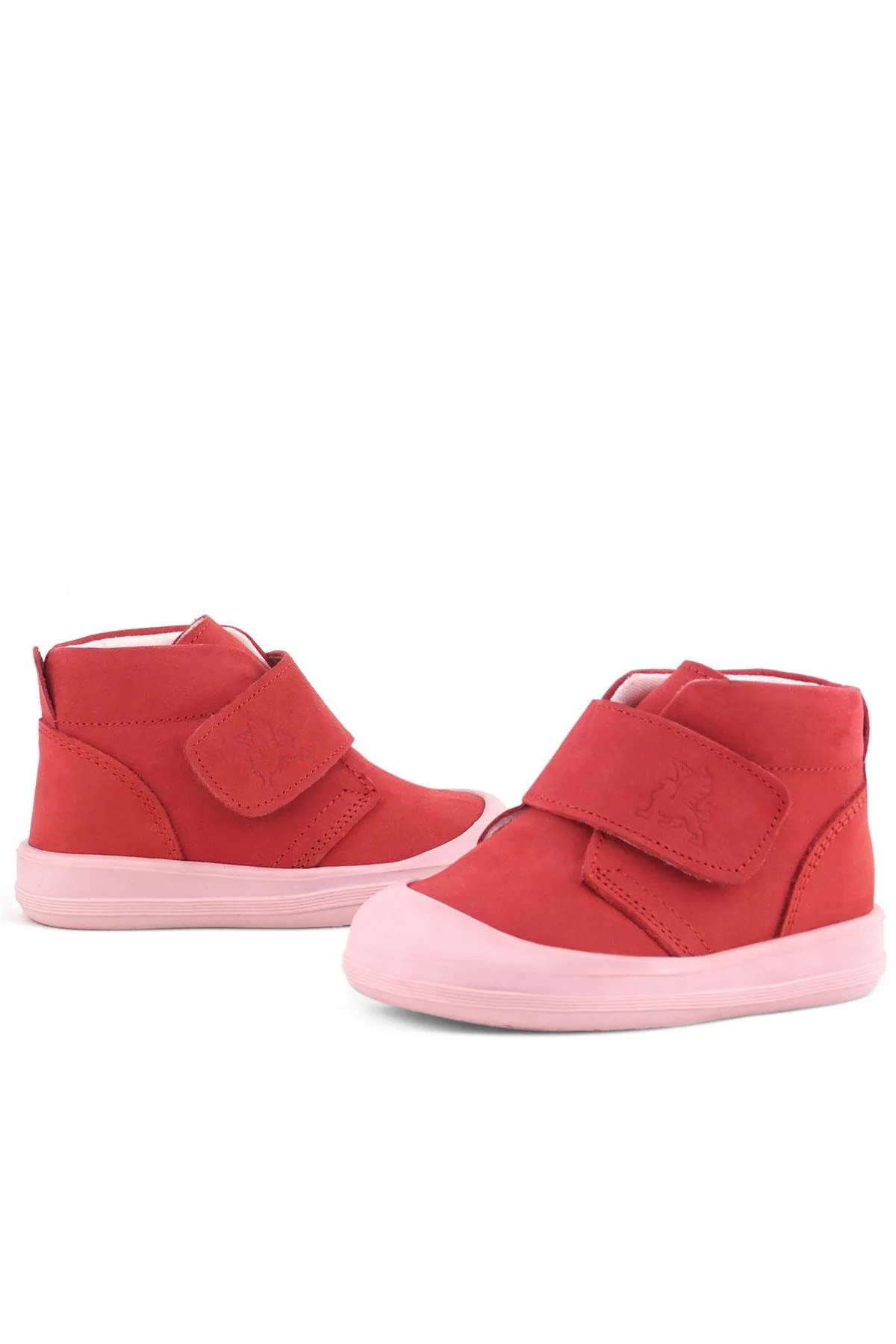 Yoohoo Hakiki Deri Nar Çiçeği Pembe Cırtlı Kız Bebek Bot