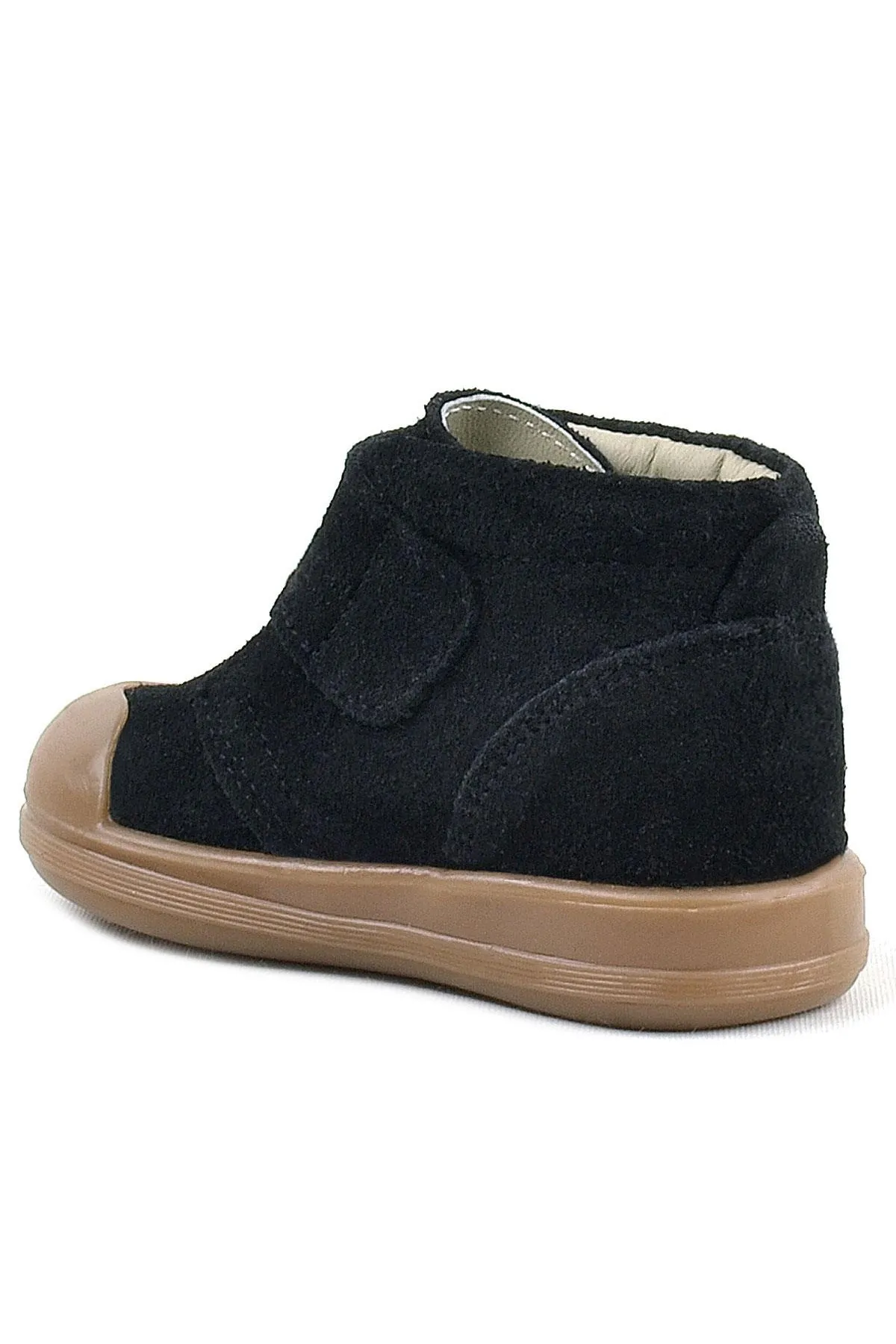 Yoohoo Hakiki Deri Siyah Cırtlı Unisex Bebek Bot