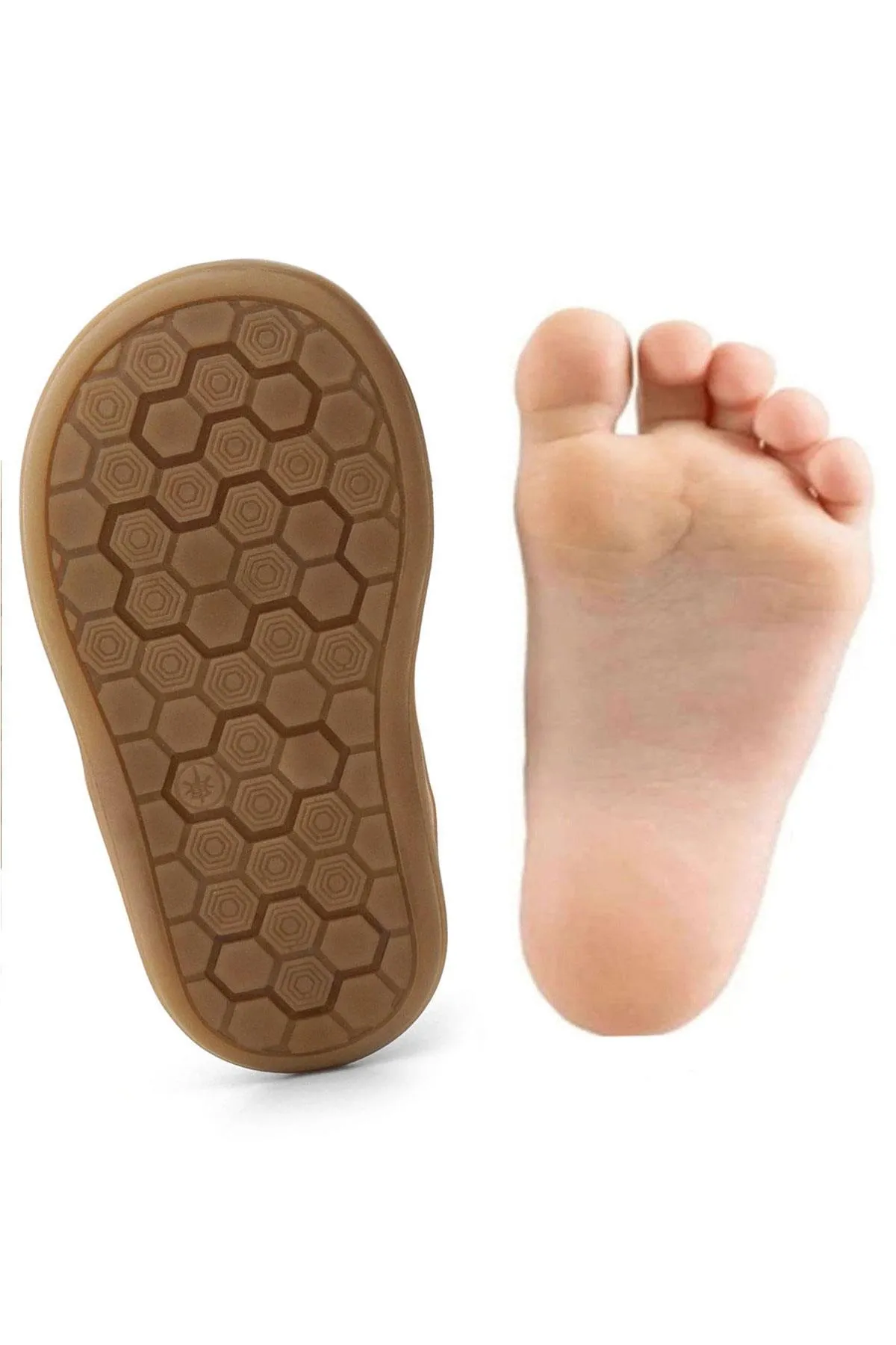 Yoohoo Hakiki Deri Vizon Cırtlı Unisex Bebek Bot