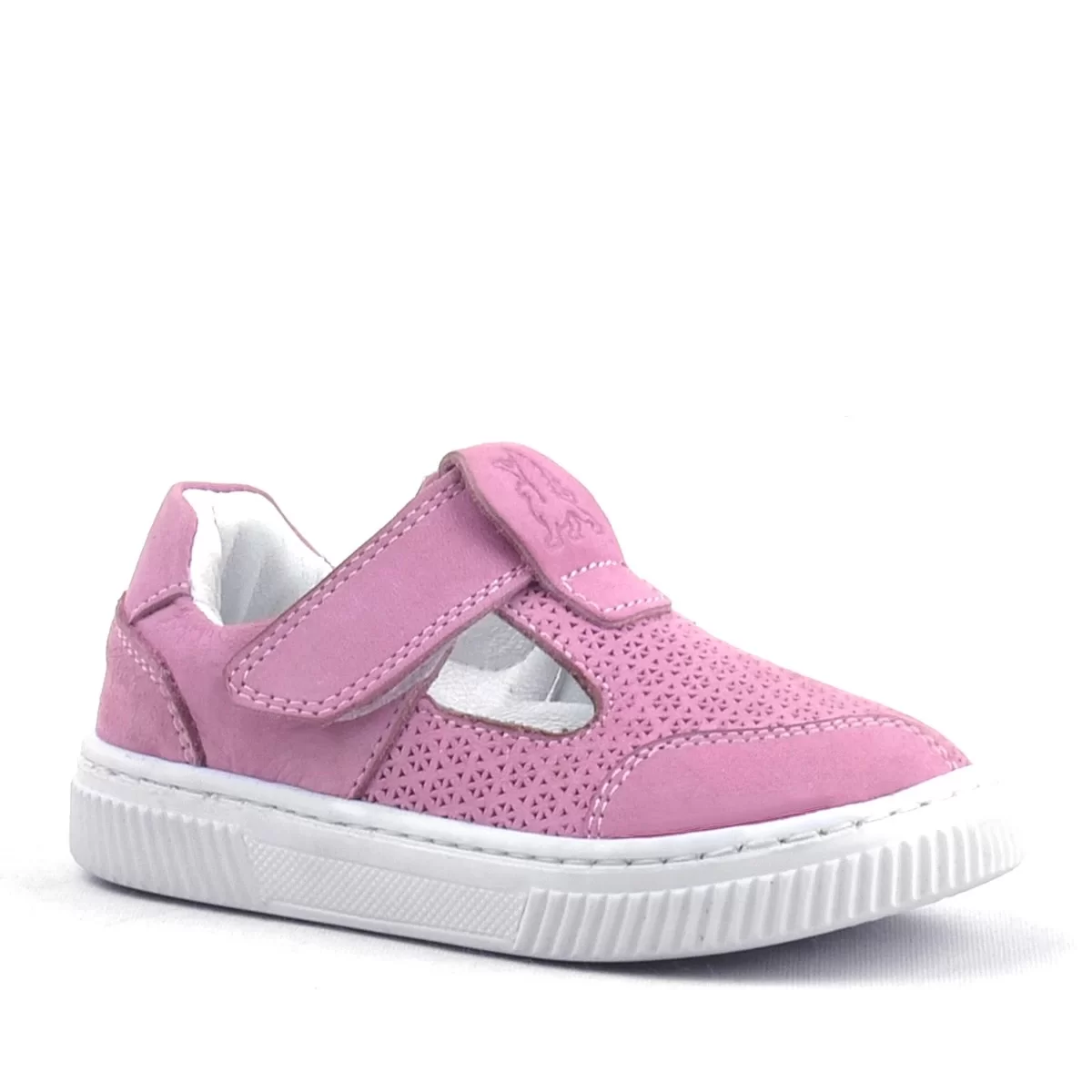 Bheem Hakiki Deri Pembe Cırtlı Bebek Sneaker Sandalet