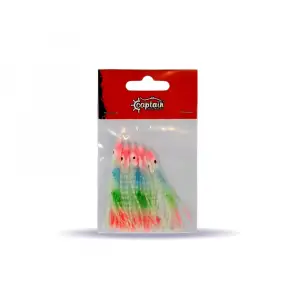 Captain 3594 Octopus Curly 6cm Ahtapot Sübye 5li Paket Suni Yem 4