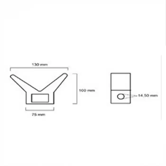 V Ön Burun Dayama Takozu Kauçuk