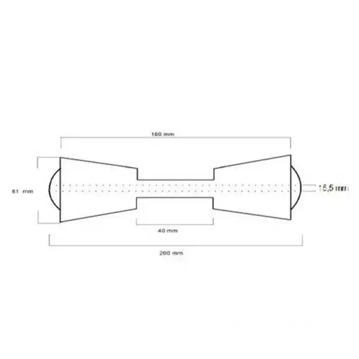 Orta Makara Takozu 20 cm Kırmızı