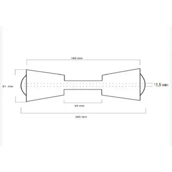 Orta Makara Takozu 20 cm Mavi
