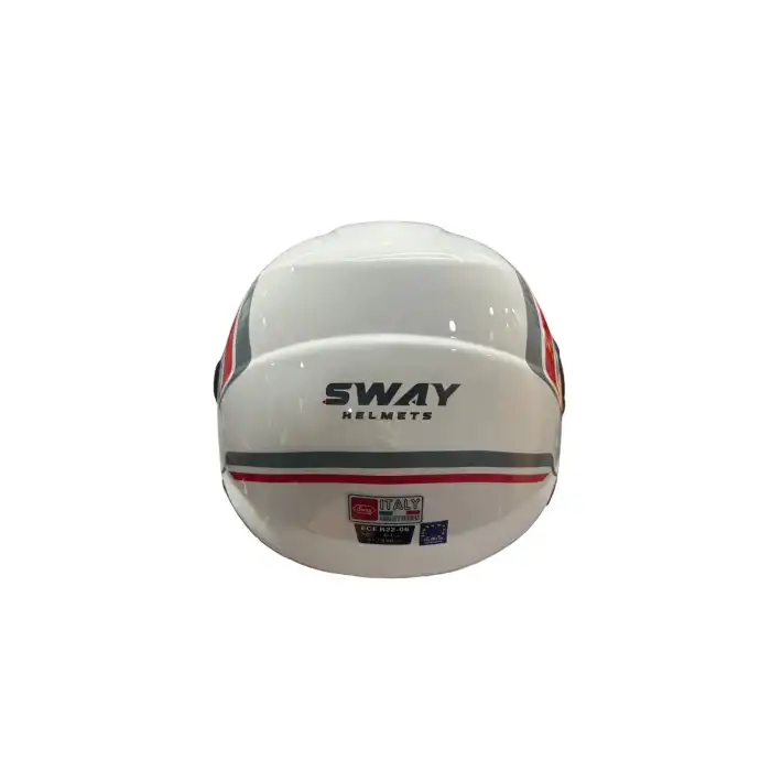 SWAY SW 737 OPEN FACE DOUBLE WHITE BLUE extra large