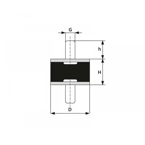 Darsenale A Tip Lastik Titreşim Takozu Pullu 31x27x8
