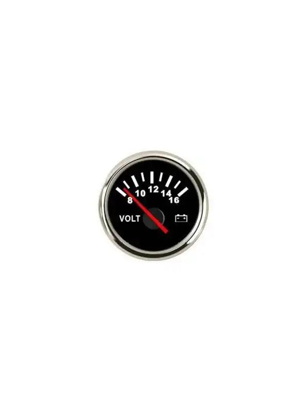 Voltmetre 12v 52mm Siyah
