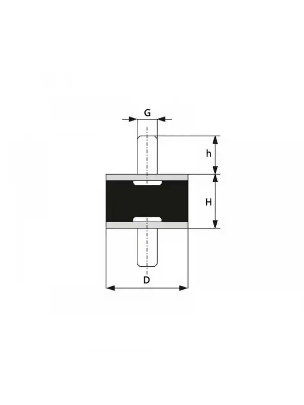 Darsenale A Tip Lastik Titreşim Takozu Pullu A2 Krom 15x15x8