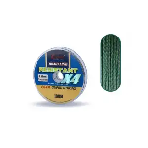 Captain Resistant PE 4 Kat İp Misina 100mt Yeşil 0.06 mm