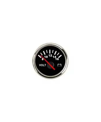 Voltmetre 12v 52mm Siyah