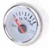 Voltmetre Gösterge Beyaz Marin Renkli Aydınlatma 52mm
