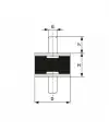 Darsenale A Tip Lastik Titreşim Takozu Pullu 31x27x8