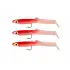 Captain 3525 Eel Fish 7.5cm Silikon Zargana Suni Yem 3lü Paket E07 Red