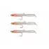 Captain 3526 Eel Fish 5cm Silikon Zargana Suni Yem 3lü Paket E06 Orange