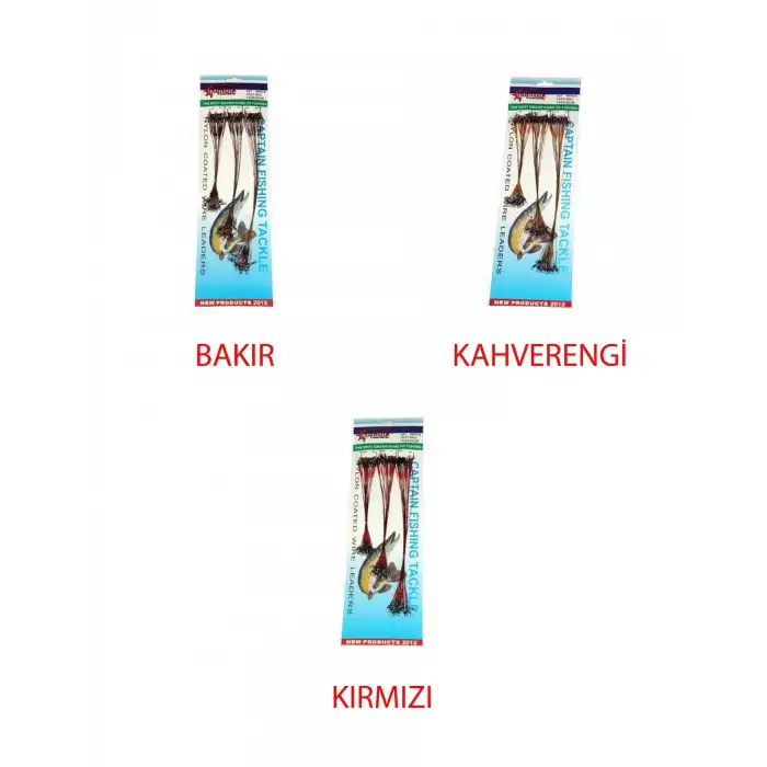 Captain 2920 Çelik Tel Kartela Set 7 Kat 16 kg Çeker 60lı Paket Kırmızı