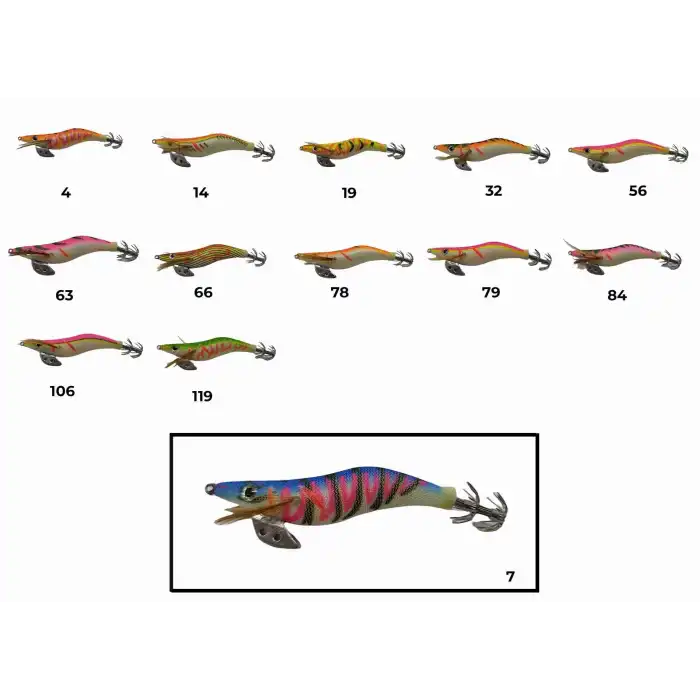 Captain 3017 Kalamar Zokası 10cm Wanted UV Squid Size 2.5 07