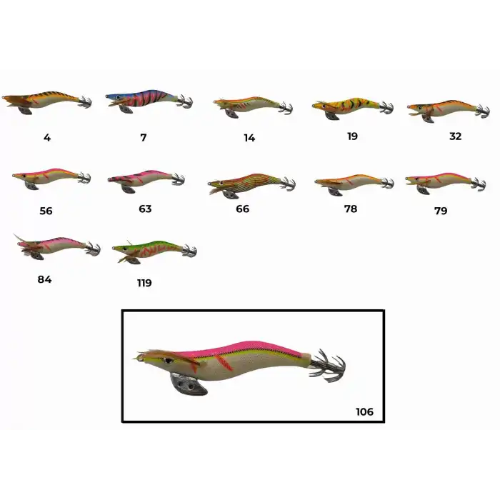 Captain 3017 Kalamar Zokası 10cm Wanted UV Squid Size 2.5  106