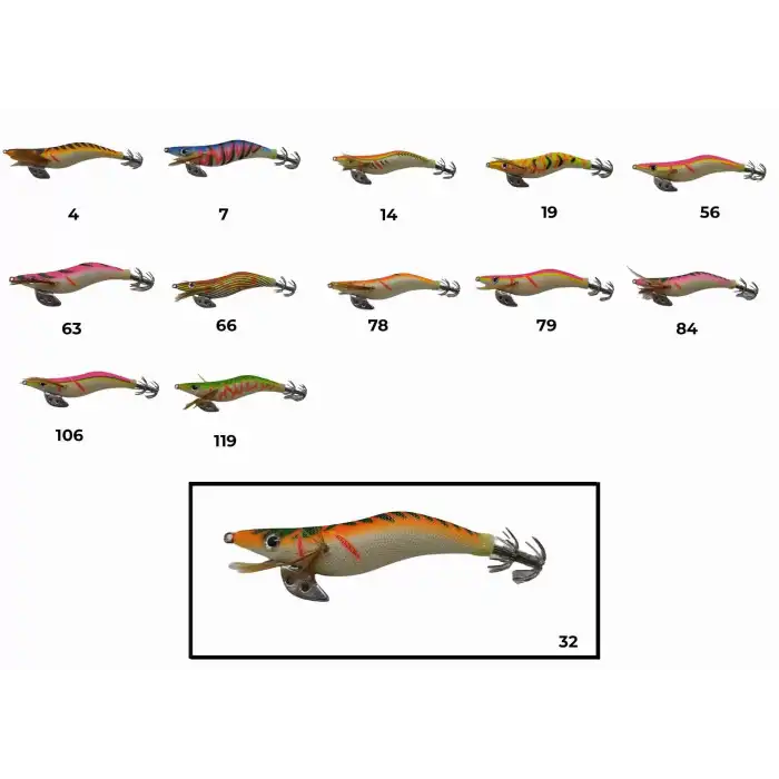 Captain 3017 Kalamar Zokası 10cm Wanted UV Squid Size 2.5 32