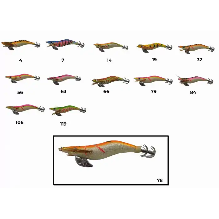 Captain 3017 Kalamar Zokası 10cm Wanted UV Squid Size 2.5  78