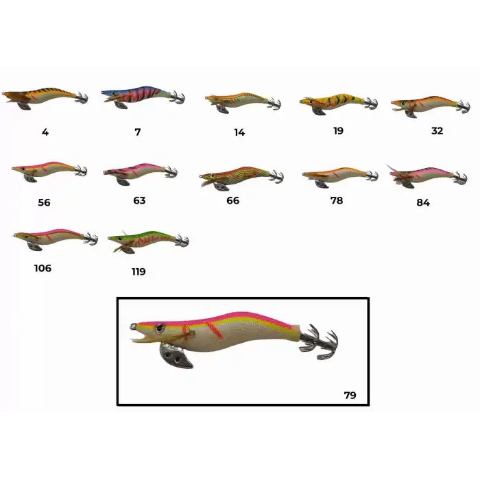 Captain 3017 Kalamar Zokası 10cm Wanted UV Squid Size 2.5  79