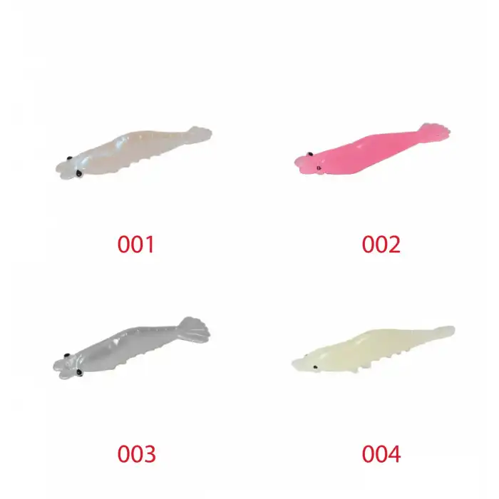 Captain 3056 Silikon Karides 8cm Suni Yem 5li Paket 002