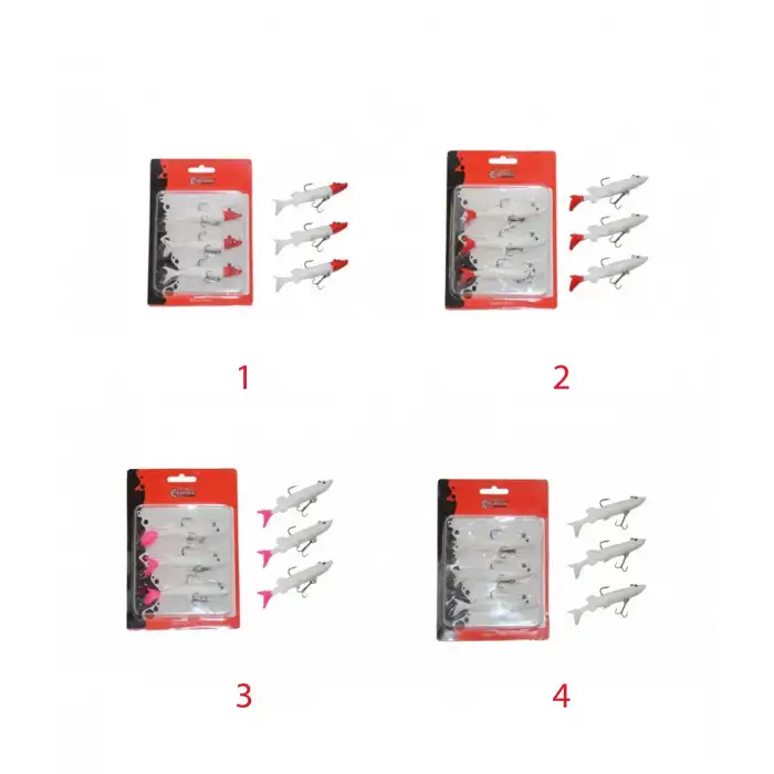 Captain 3066 Pluse Soft 10cm Turna Silikonu 3lü Set Suni Yem 4