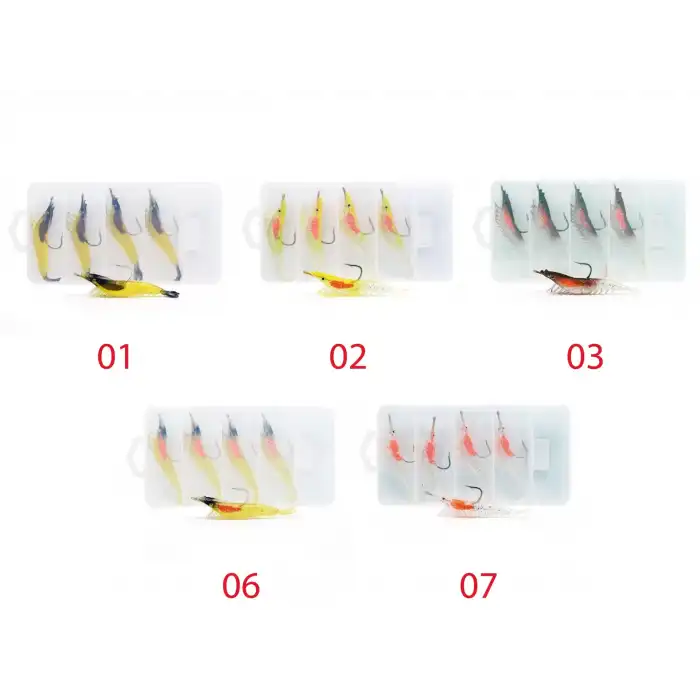 Captain 3066 Silikon Karides 8.5cm Suni Yem 5li Kutu 01