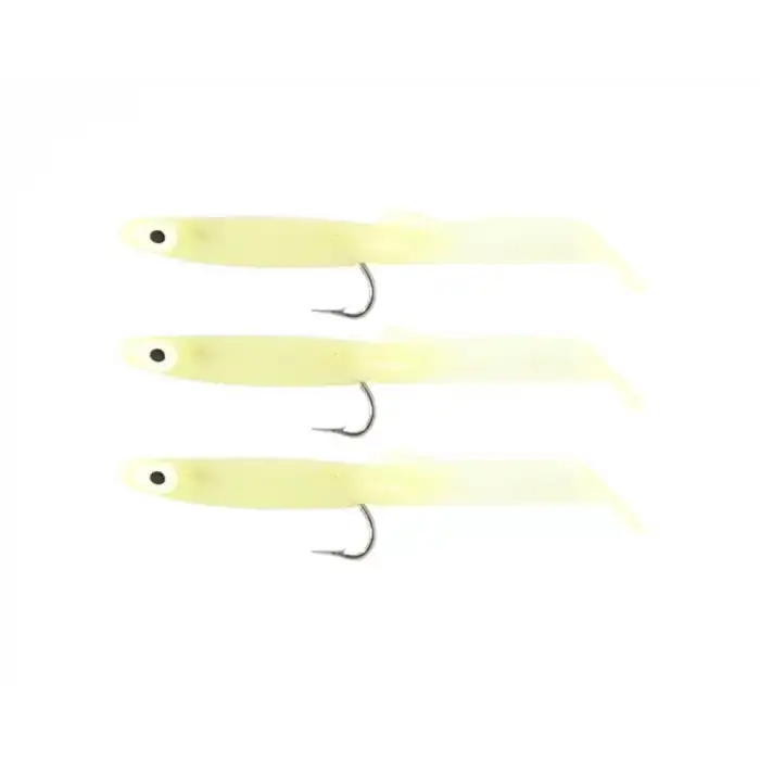 Captain 3525 Eel Fish 7.5cm Silikon Zargana Suni Yem 3lü Paket E13 Glow