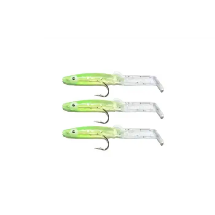 Captain 3526 Eel Fish 5cm Silikon Zargana Suni Yem 3lü Paket E05 Green
