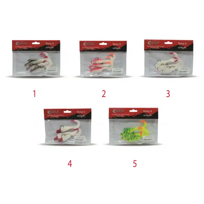 Captain 3559 Pencil Soft 10cm Levrek Silikonu 3lü Suni Balık 1