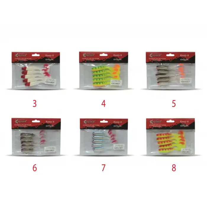 Captain 3571 Taifun Soft 10cm Levrek Silikonu 5li Paket Suni Yem 3