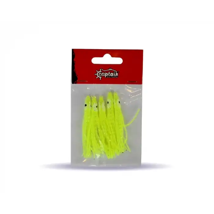 Captain 3594 Octopus Curly 6cm Ahtapot Sübye 5li Paket Suni Yem 1