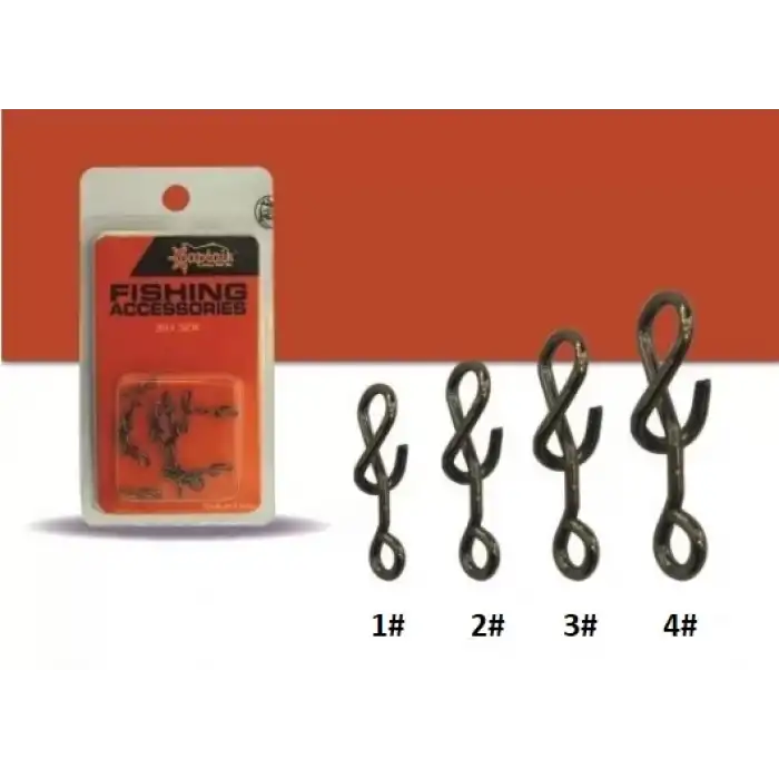 Captain 5019 Sahte Balık Klipsi Spiral 15li Paket Black Nikel 3