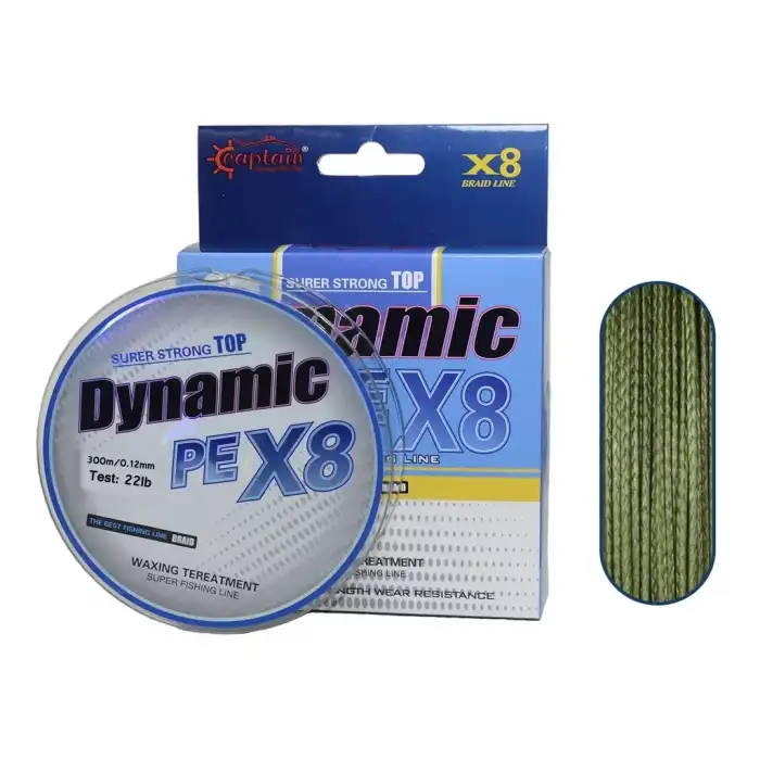 Captain Dynamic PE 8 Örgü İpi Misina 300mt Yeşil 0.08 mm