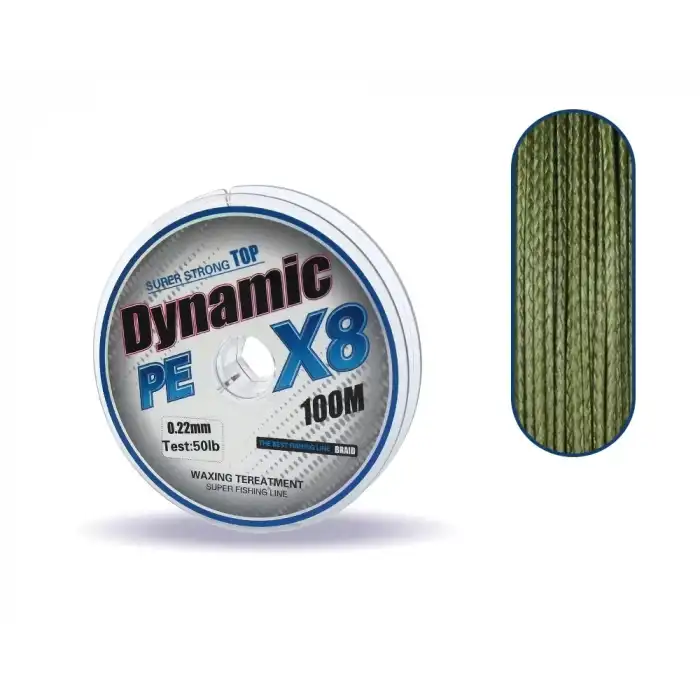 Captain Dynamic Soft PE 8 Örgü İp Misina 100mt Yeşil 0.22 mm