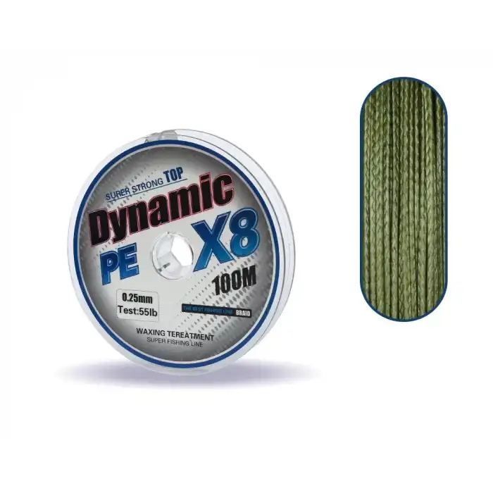 Captain Dynamic Soft PE 8 Örgü İp Misina 100mt Yeşil 0.25 mm